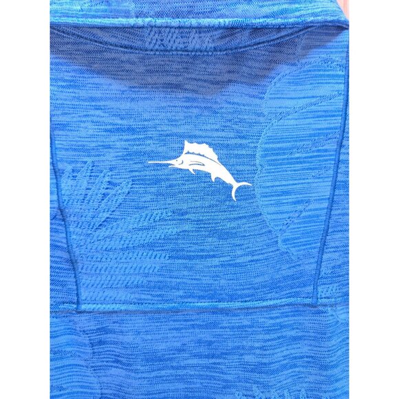 Tommy Bahama Mens Blue Islandzone Polo Medium Subtle Ocean Print - Picture 7 of 8